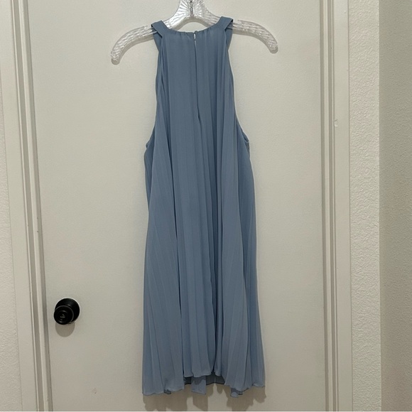H&M Pleated Chiffon Halter Dress Periwinkle Blue Size M H&M Pleated Chiffon Halter Dress Periwinkle Blue Size M